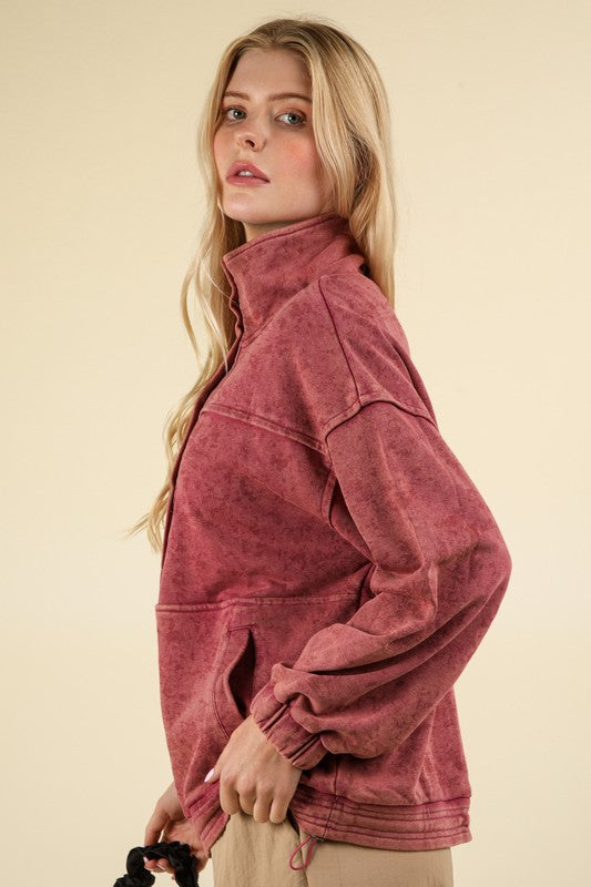 Mineral Washed Pullover (Rose)