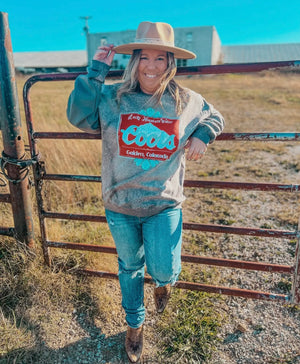 Bleached Coors Rodeo Crewneck