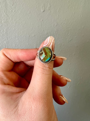Number 8 Turquoise and Sterling Silver Ring