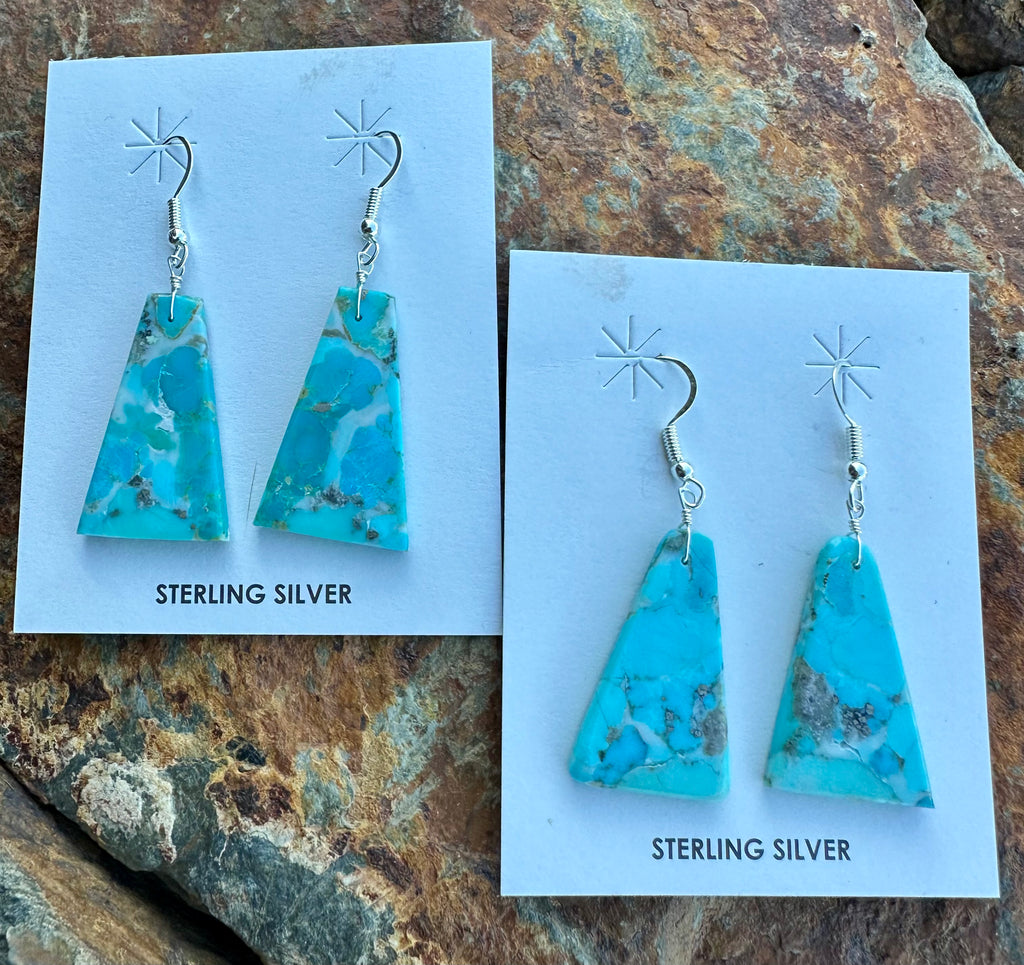 Turquoise Slab Earrings