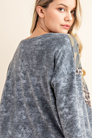 Grey Camo Multi Tunic Top