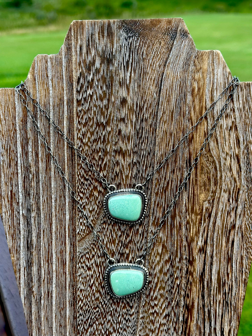Sterling Silver & Kingman Turquoise Necklace
