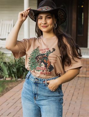 Giddy Up Jingle Horse Graphic Tee