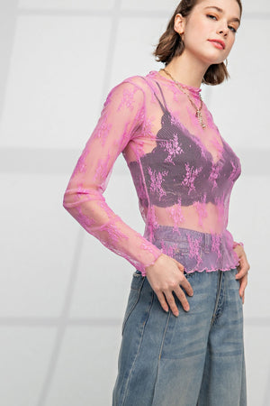 Barbie Pink Lace Top