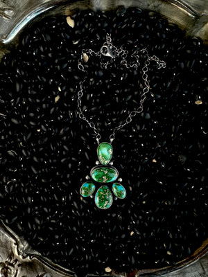 Sterling Silver & Sonoran Gold or Sterling Silver & Royston Cluster Necklace
