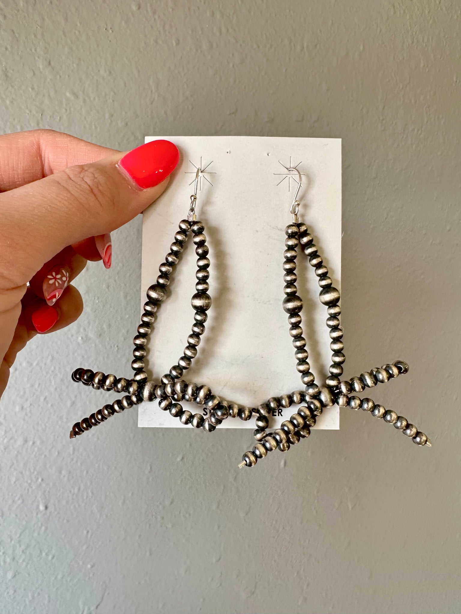Sterling Silver Bow Tie Earrings