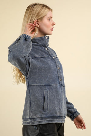 Mineral Washed Pullover (Denim)