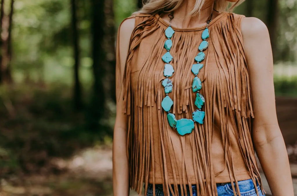 Prairie Sunset Suede Fringe Top