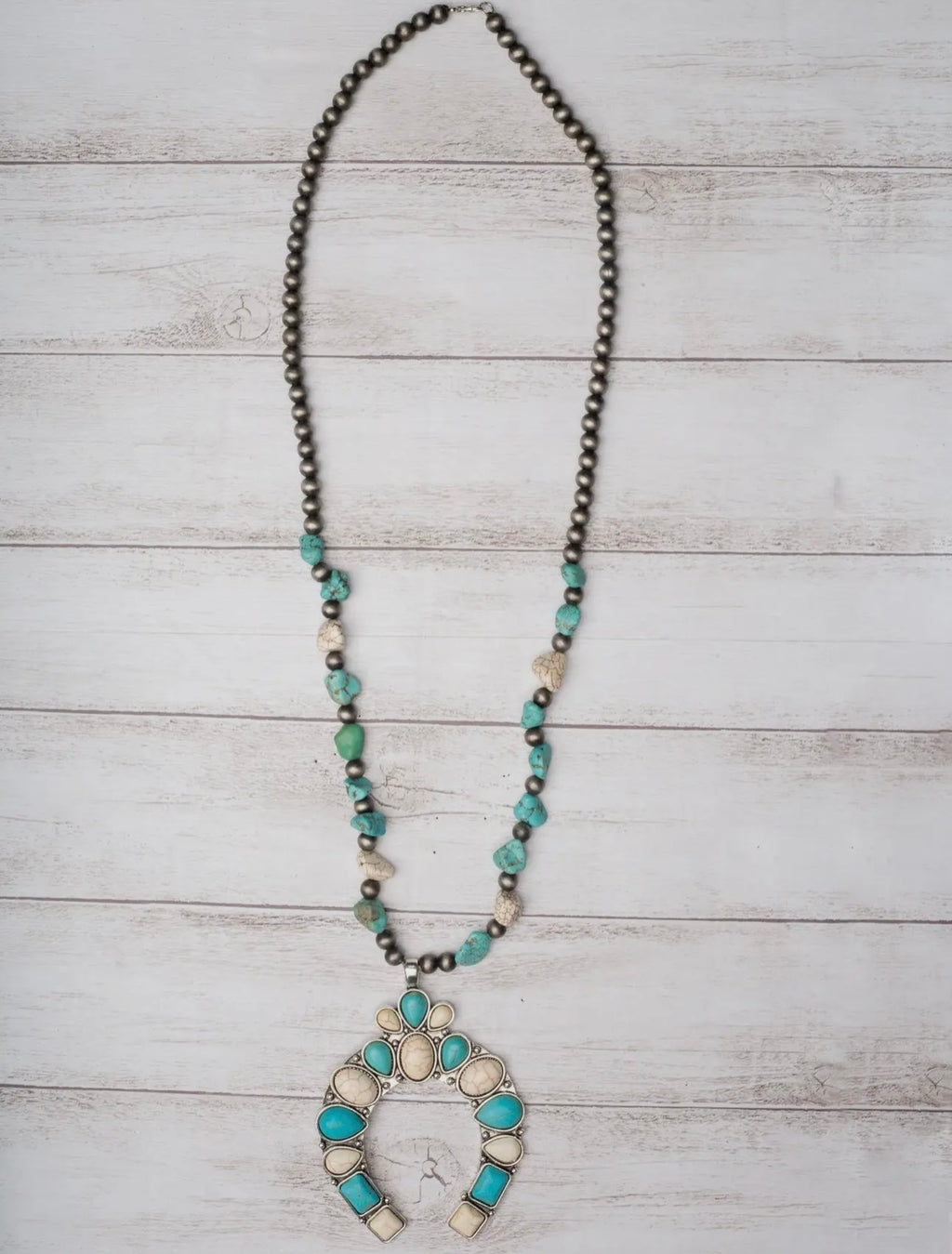 Don't Mess with Cowgirls Squash Blossom Necklace