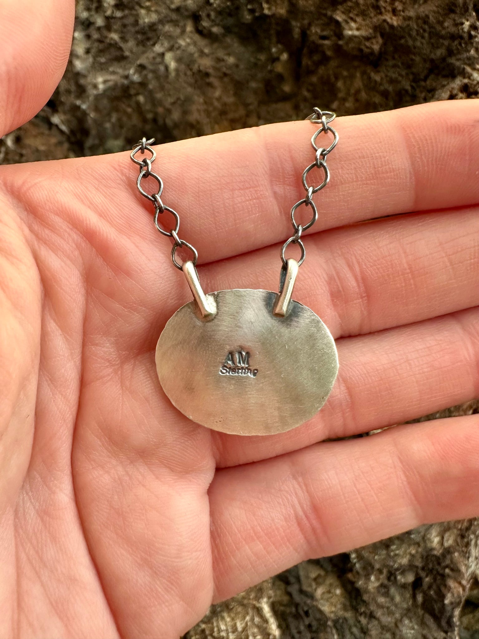 Number 8 Turquoise & Sterling Silver Necklace