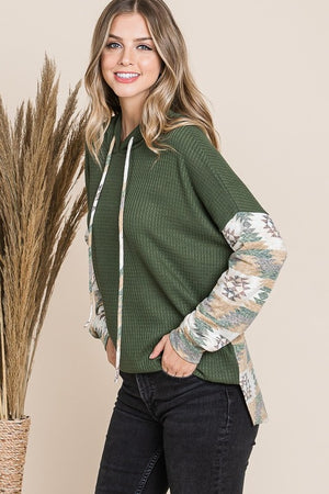 Olive Green Aztec Pullover