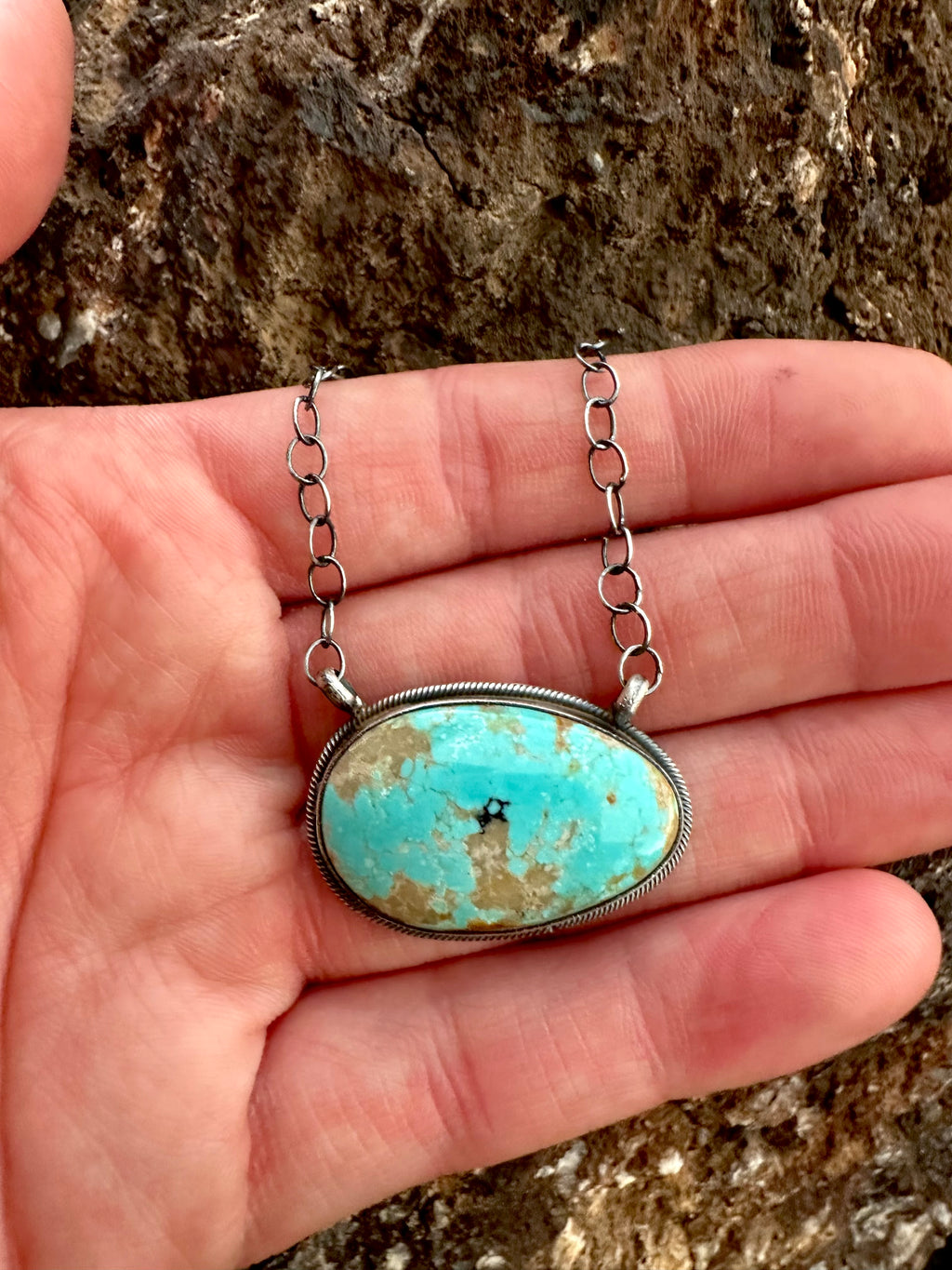 #8 Turquoise & Sterling Silver Necklace