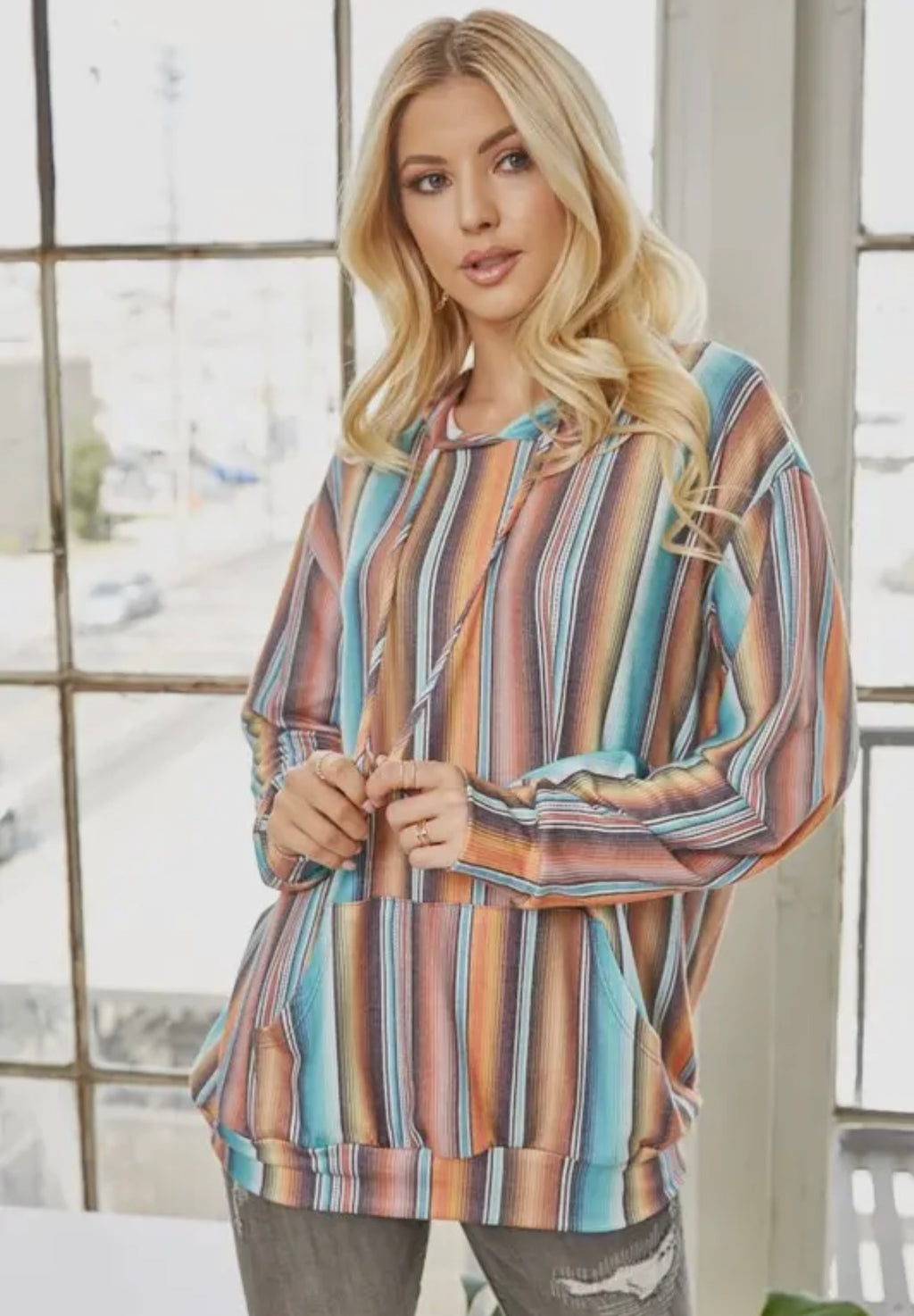 Serape Print Pullover