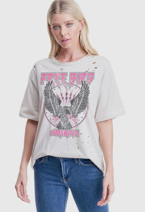 Free Bird America Distressed Graphic Tee