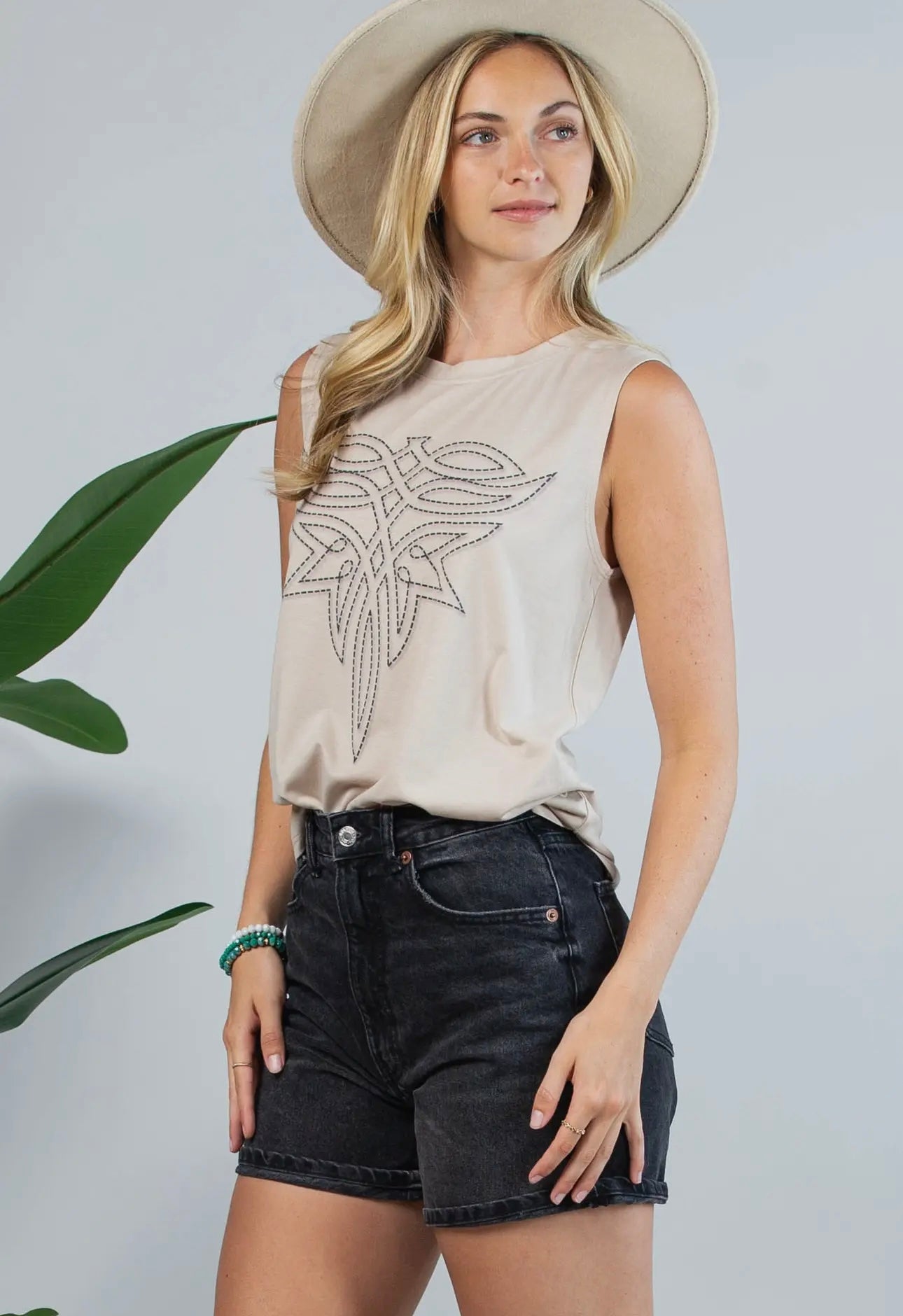 Boot Stitch Graphic Tank