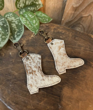 Turquoise Cowhide Tooled Leather Boot