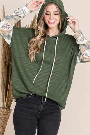 Olive Green Aztec Pullover