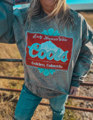 Bleached Coors Rodeo Crewneck