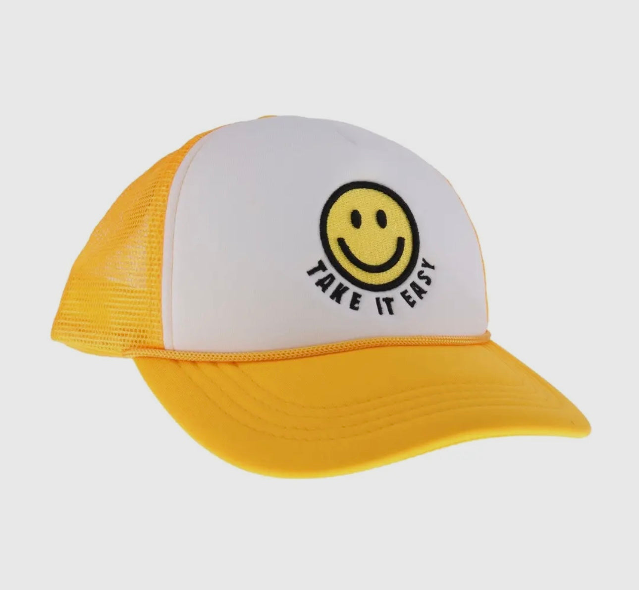 Take It Easy Smiley Face C.C Trucker Ball Cap