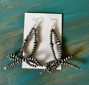 Sterling Silver Bow Tie Earrings