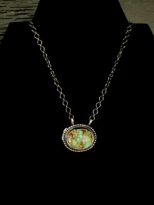 Number 8 Turquoise & Sterling Silver Necklace