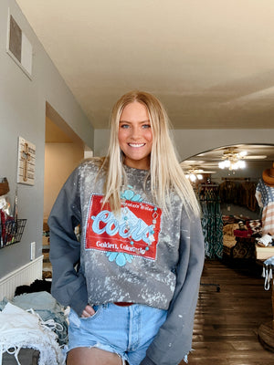 Bleached Coors Rodeo Crewneck