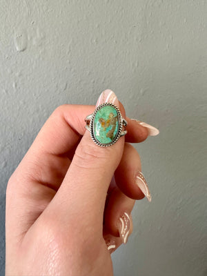 Number 8 Turquoise and Sterling Silver Ring