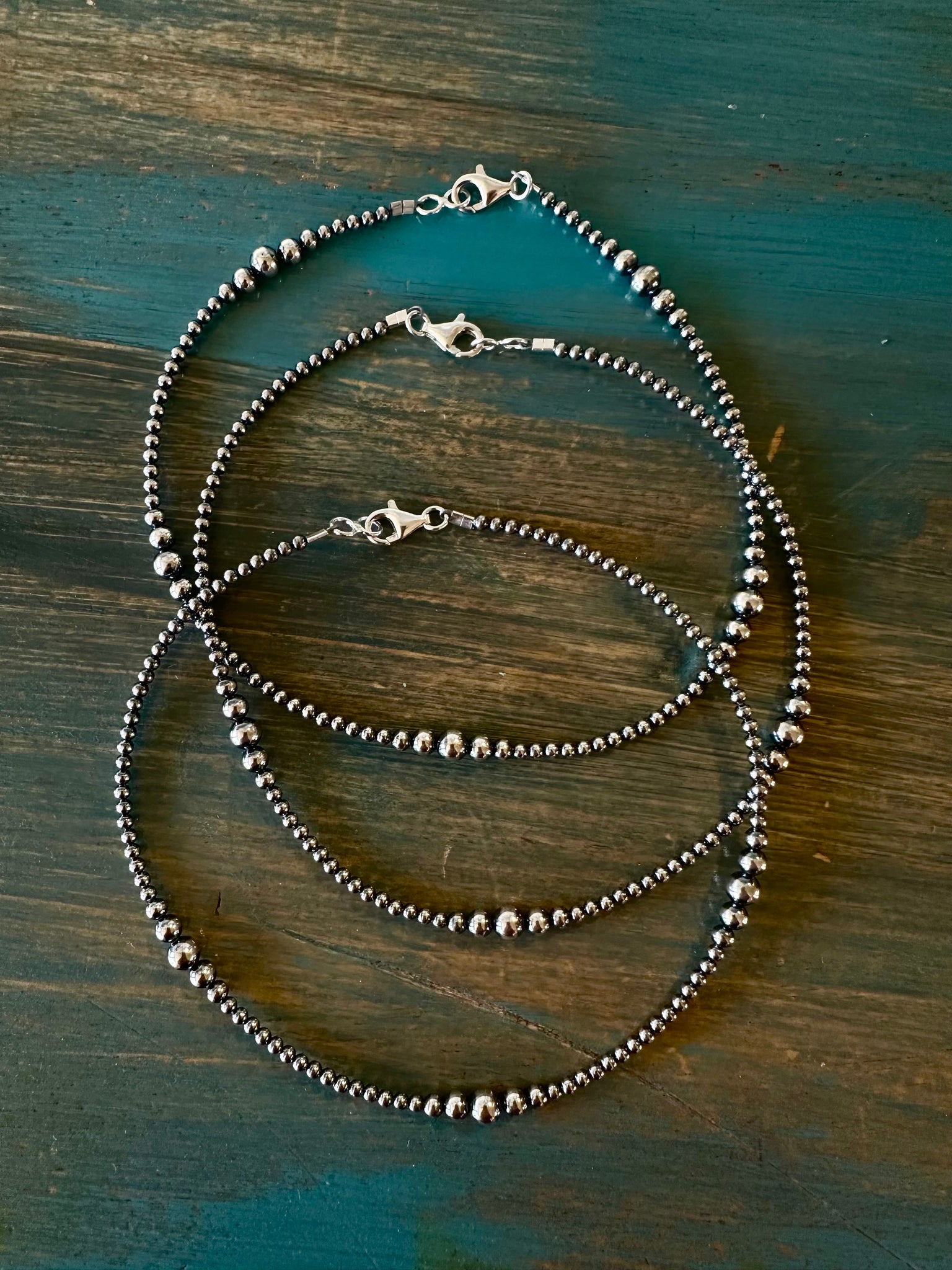 14” Graduated Sterling Silver Pearl Choker