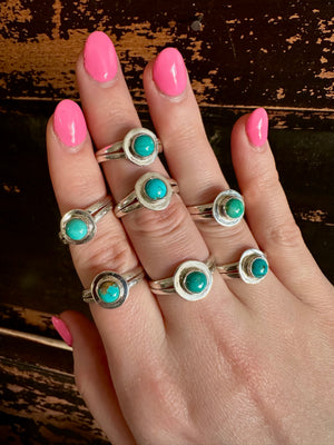Turquoise & Sterling Silver Stacker Ring