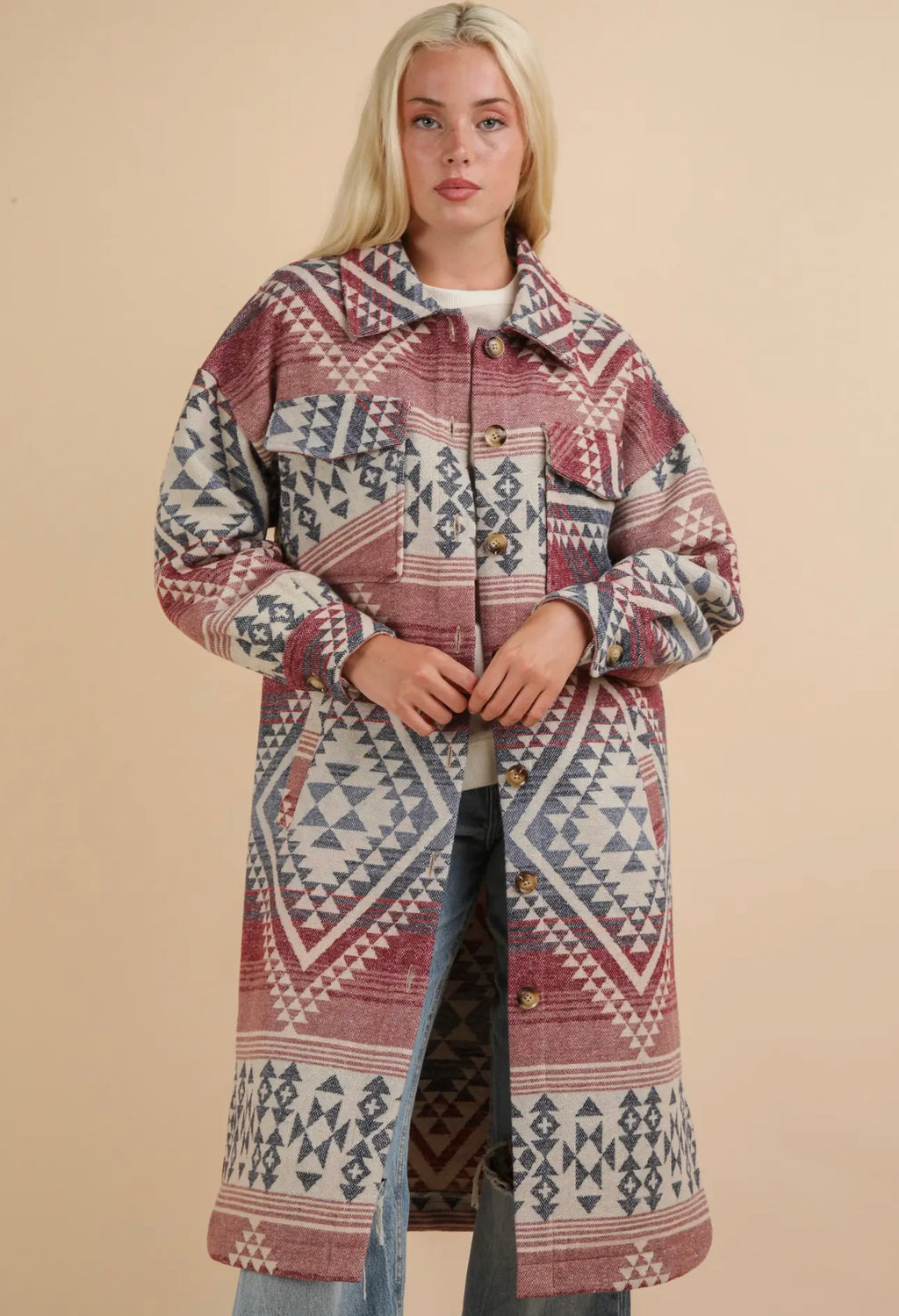 Mojave Moon Aztec Jacket (Plum Mix)