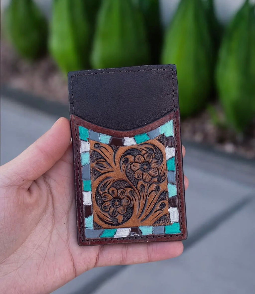 Aztec Leather Credit Card Wallet