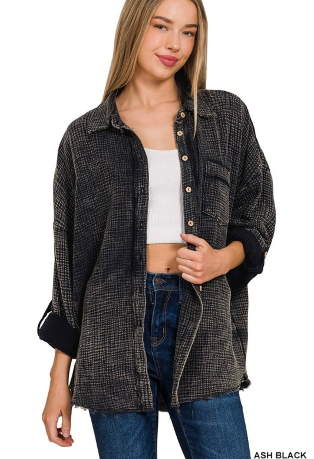 The Sedona Button Down (Black)