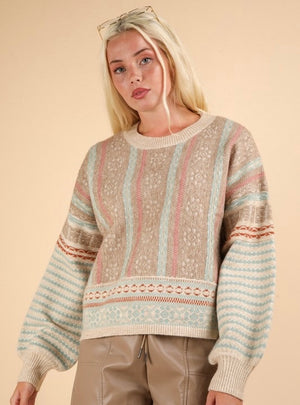 Sage Aztec Sweater