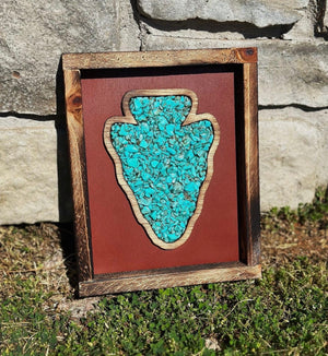 Turquoise Dripping Arrowhead Sign