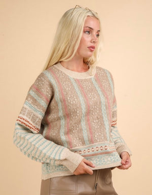 Sage Aztec Sweater