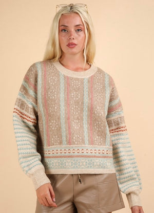 Sage Aztec Sweater