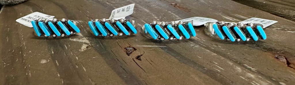 Cletus Lamy -Zuni Turquoise Rings