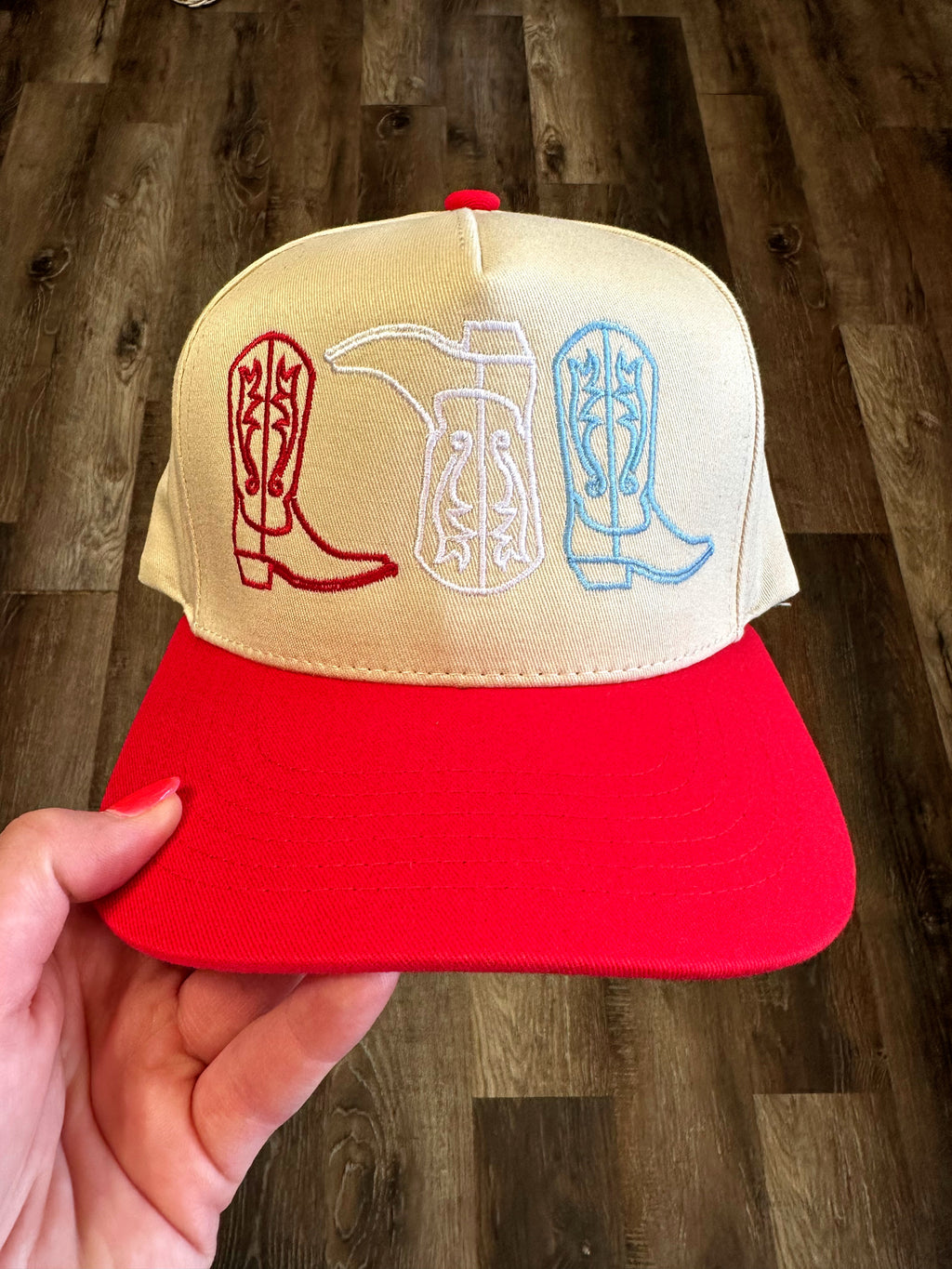 Patriotic Boots C.C Embroidered Trucker Hat