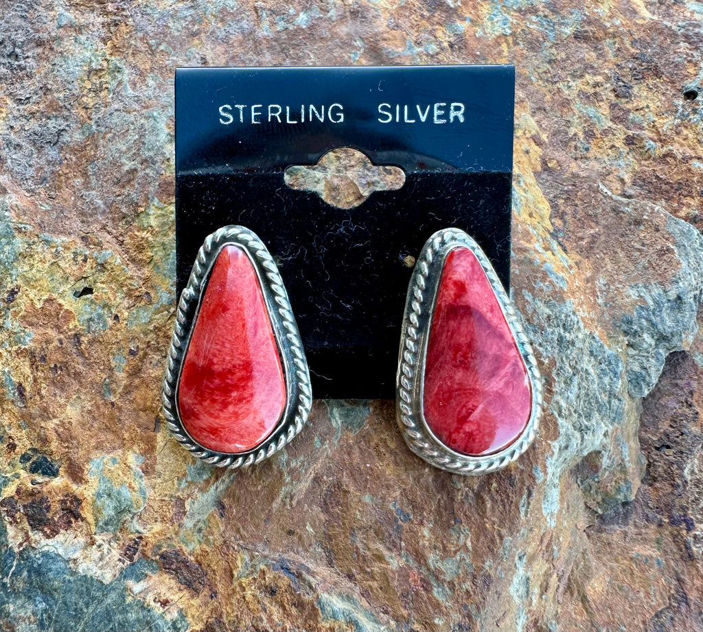 Red Spiny Oyster Earrings