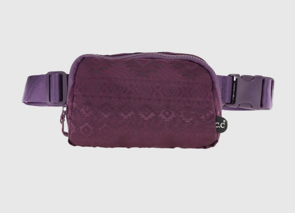 Plum Southwest Patterned C.C. Belt Bag