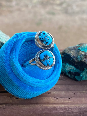 Navajo Turquoise and Sterling Silver Adjustable Ring