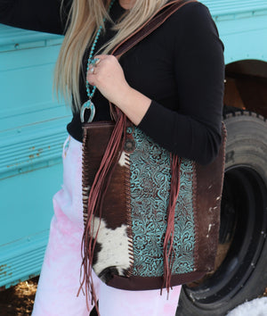 Turquoise Ripple Myra Purse