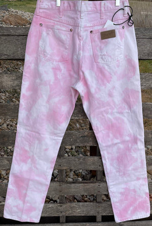 Cotton Candy Pink & White Wranglers 34"