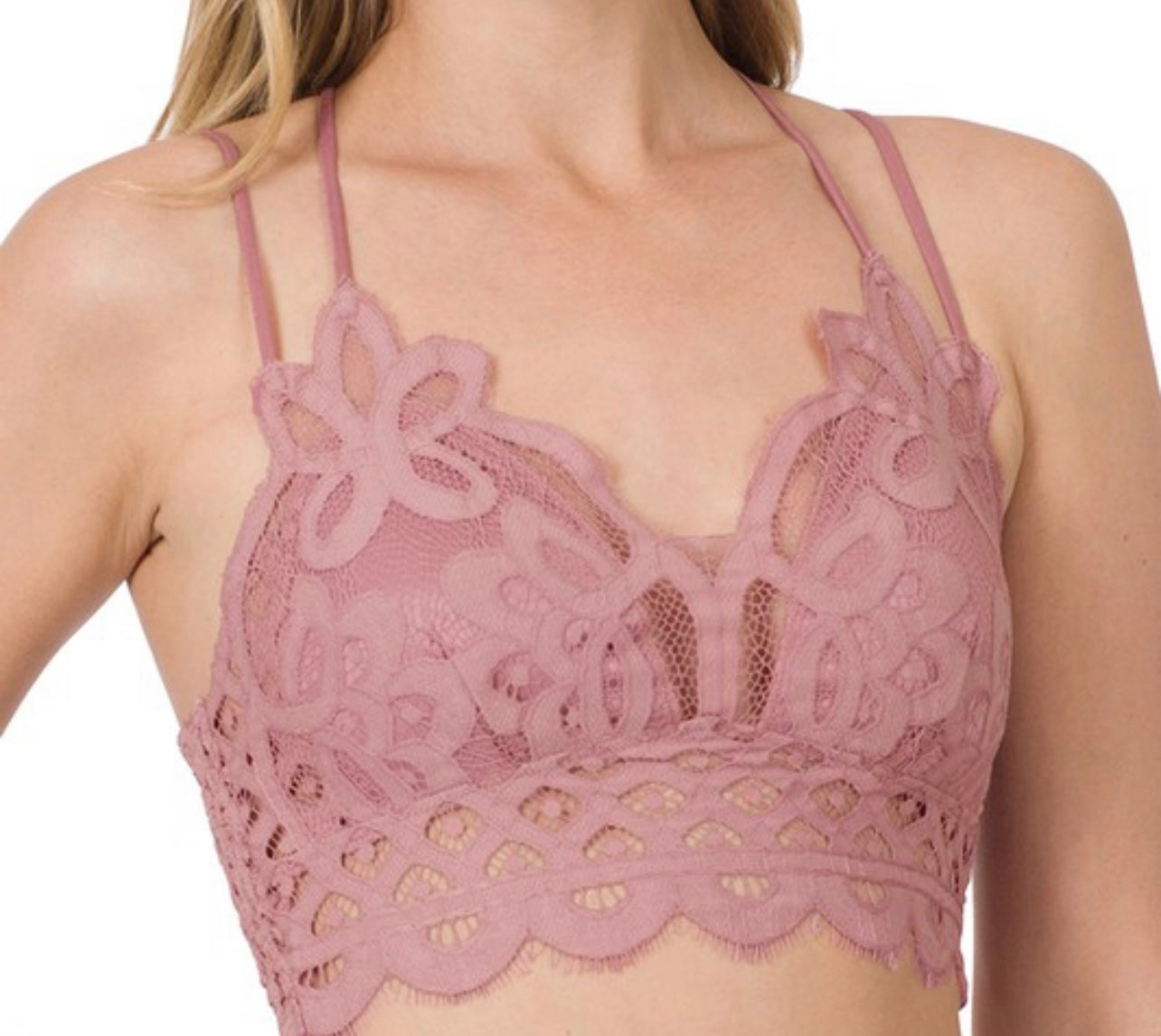 Free People Galloon Lace Bralette - Women's Bandeaus/Bralettes in Pink  Nectar