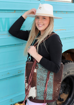 Turquoise Ripple Myra Purse