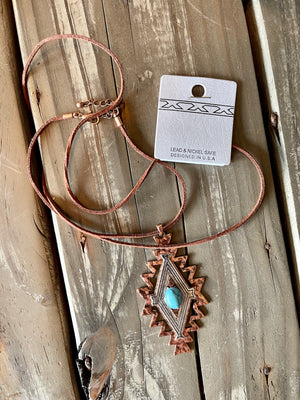 Bronze Aztec Necklace