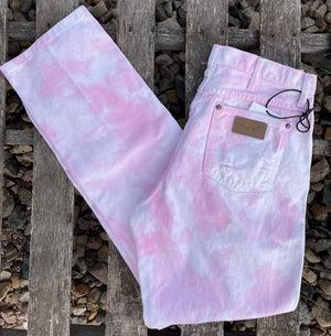 Cotton Candy Pink & White Wranglers 34"