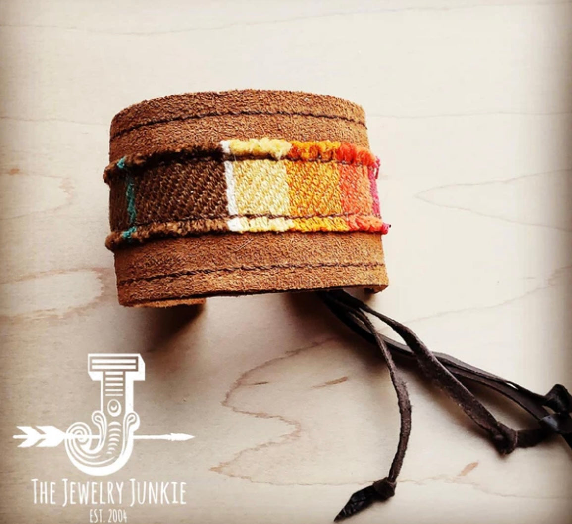 Jewelry Junkie Serape Leather Cuff Bracelet