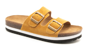 Corky's Beach Babe Sandals-Mustard Suede