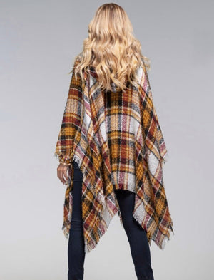 Mochaccino Plaid Ruana